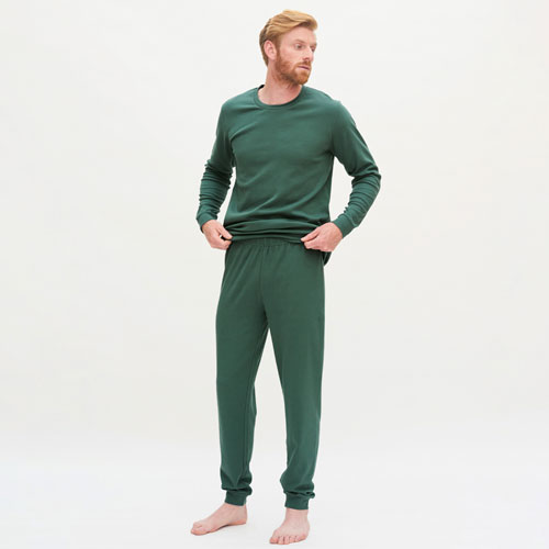 Pijama 100% algodón orgánico crudo, hombre