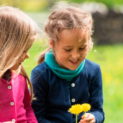 Braga de cuello de lana merino y seda, niños