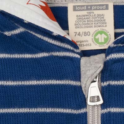 Sudadera bebé cremallera algodón orgánico