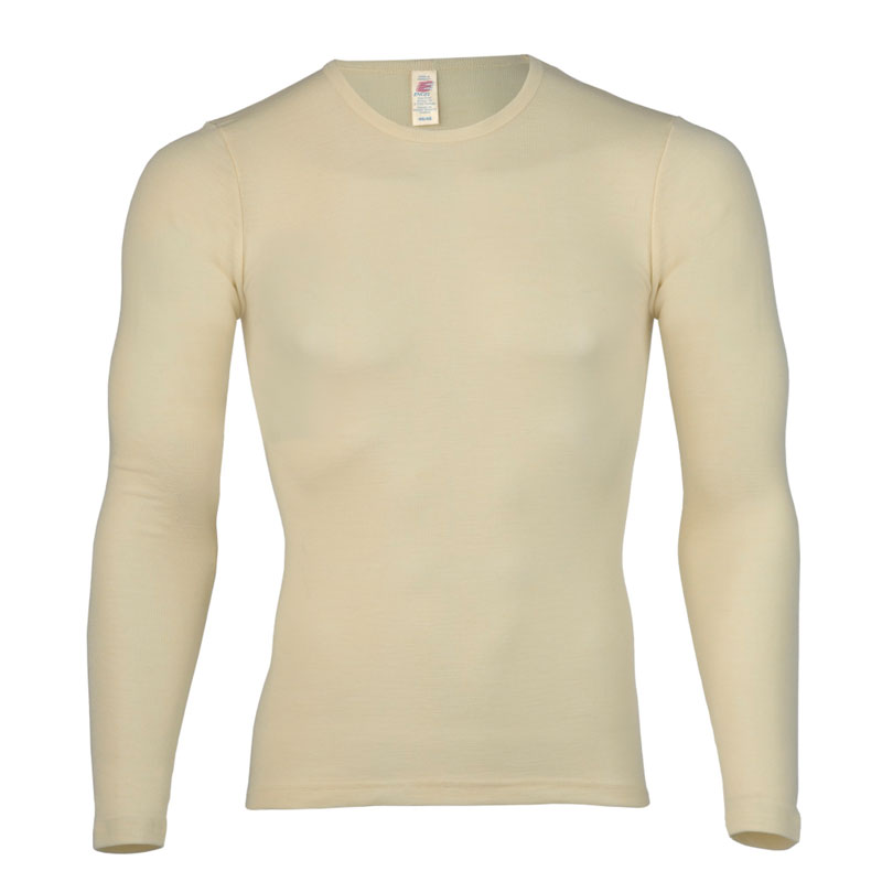 Men's merino wool and silk thermal shirt