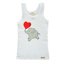 Camiseta interior algodón orgánico niña elefante  talla 128