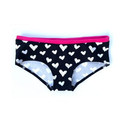 Braga culotte algodón orgánico, Corazones talla S