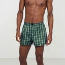 Men's organic cotton boxer, green squares