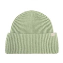 Gorro de algodón y lana verde menta