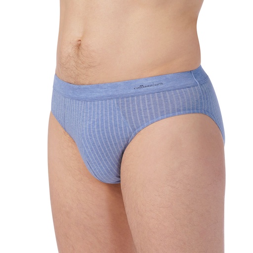 Calzoncillo slip de algodón orgánico, azul rayas