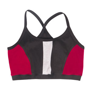 Tricolor crossover organic cotton top bra